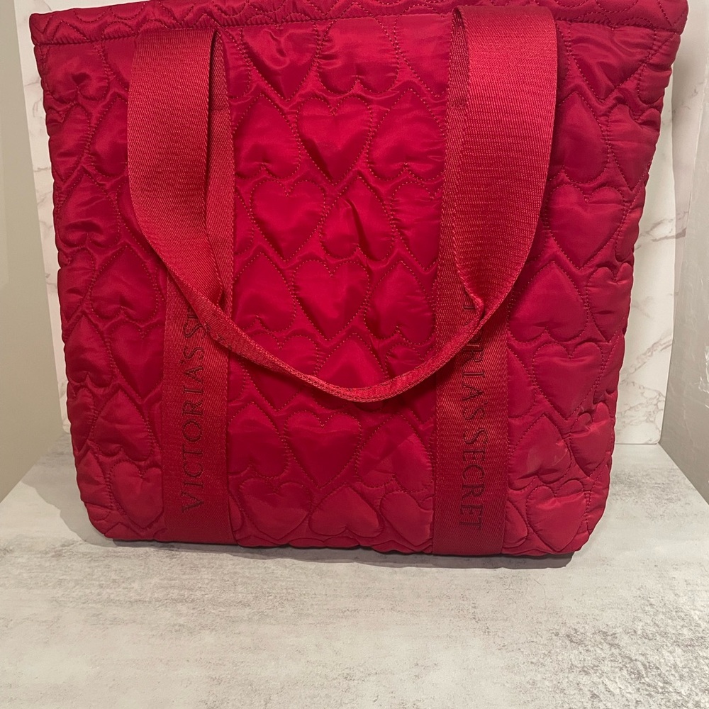 Victoria's Secret Bold Red Heart Tote